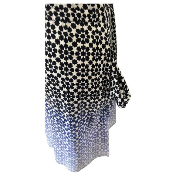 Talbots Henley Dress Petite Medium Ombre Geo Print - Picture 5 of 11